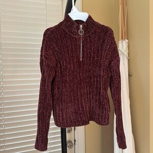 Pink Rose Plush Sweater